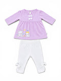 Lila Tunika mit Leggings