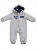 Mini Zone Baby-Overall Grau Meliert mit Kapuze