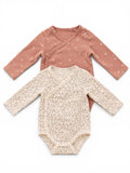 H&M Baby-Wickelbodys Blumen 2er-Set Rosa