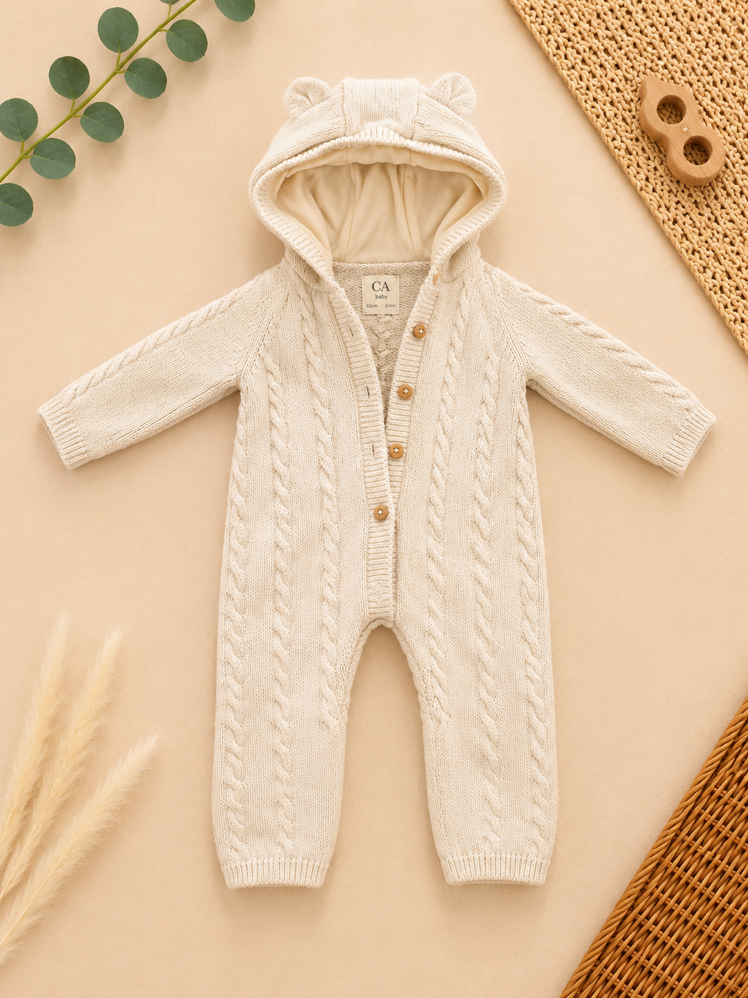 C&A Baby Strickoverall mit Kapuze