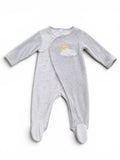 Cosy Life Baby-Strampler Grau Wolkenmotiv