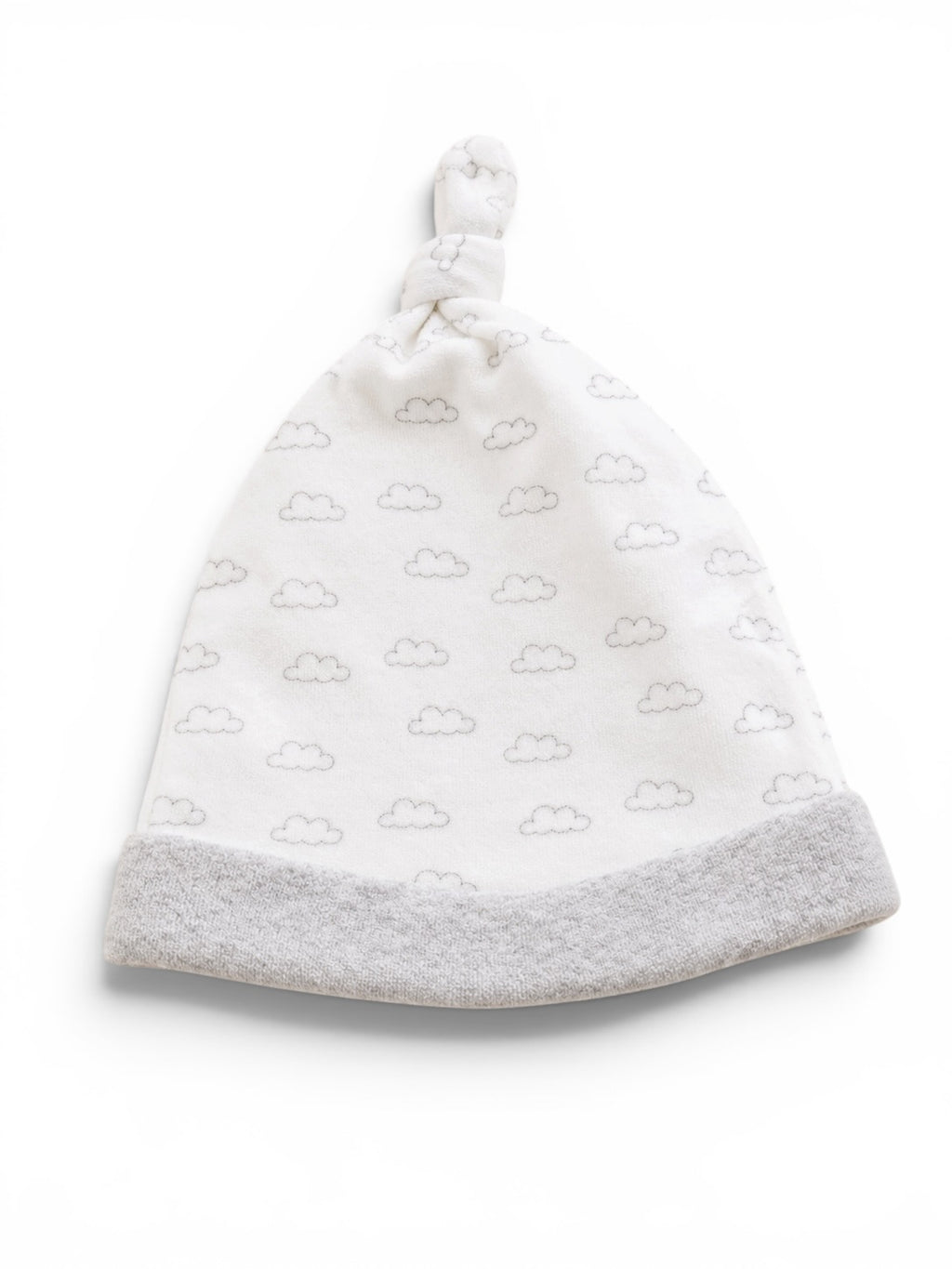 Baby Mütze Wolken Grau-Weiss