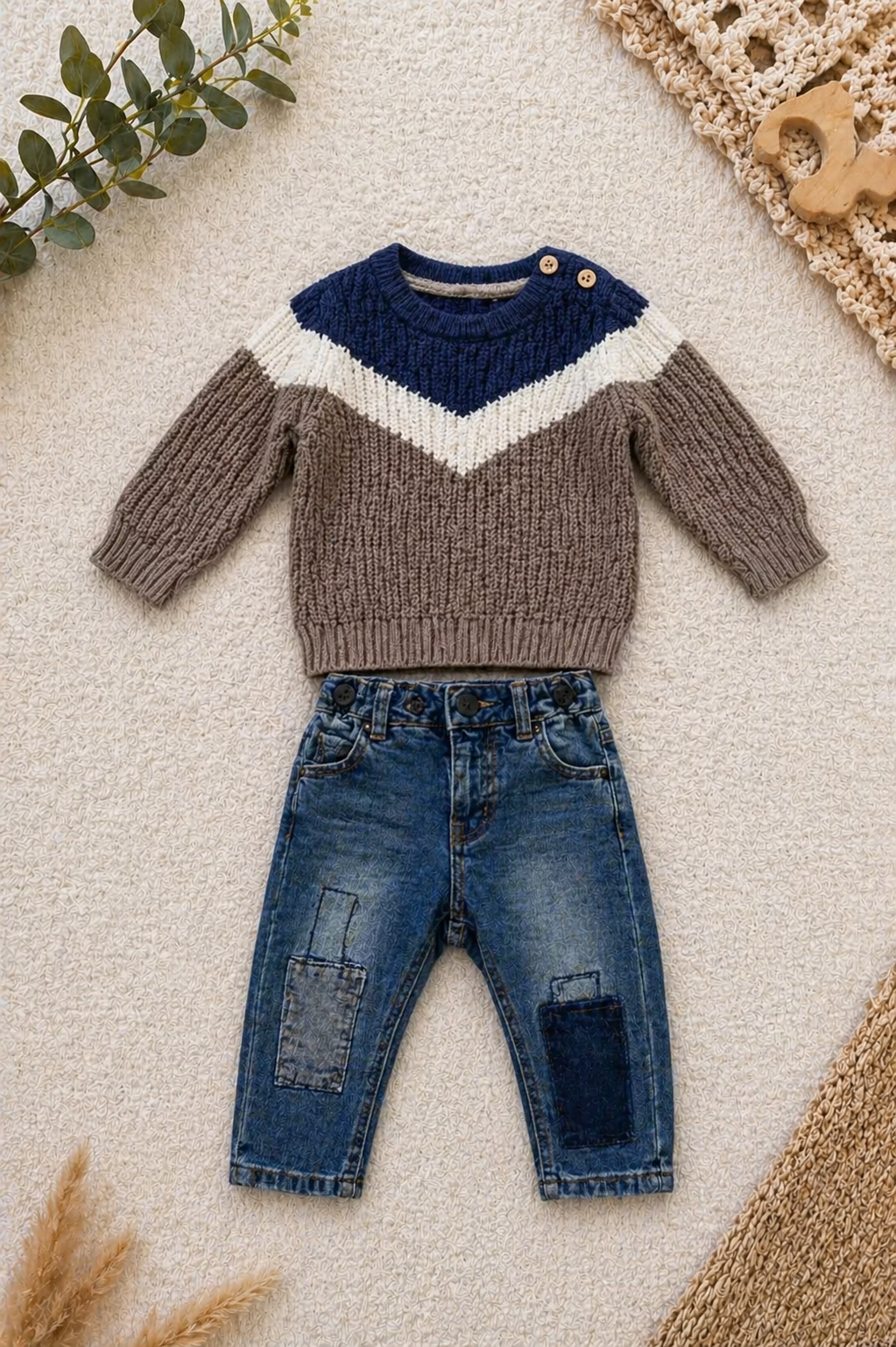 Baby Outfit Set Pullover & Jeans H&M