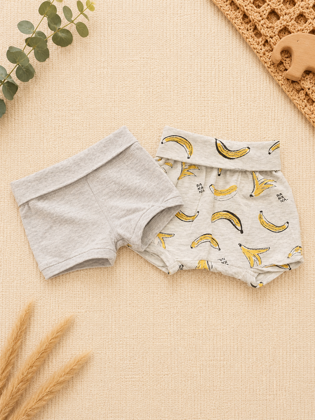 Baby Shorts Set Banane Grau H&M