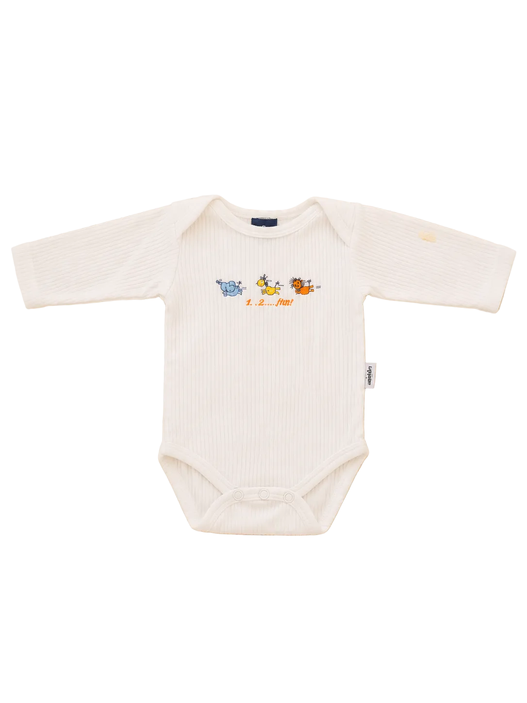 Baby Langarmbody Weiß mit Tiermotiv – Pagedinho