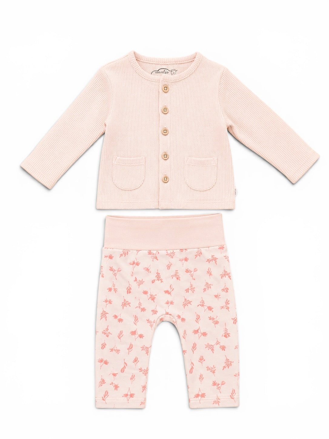 Baby Strick Set Rosa