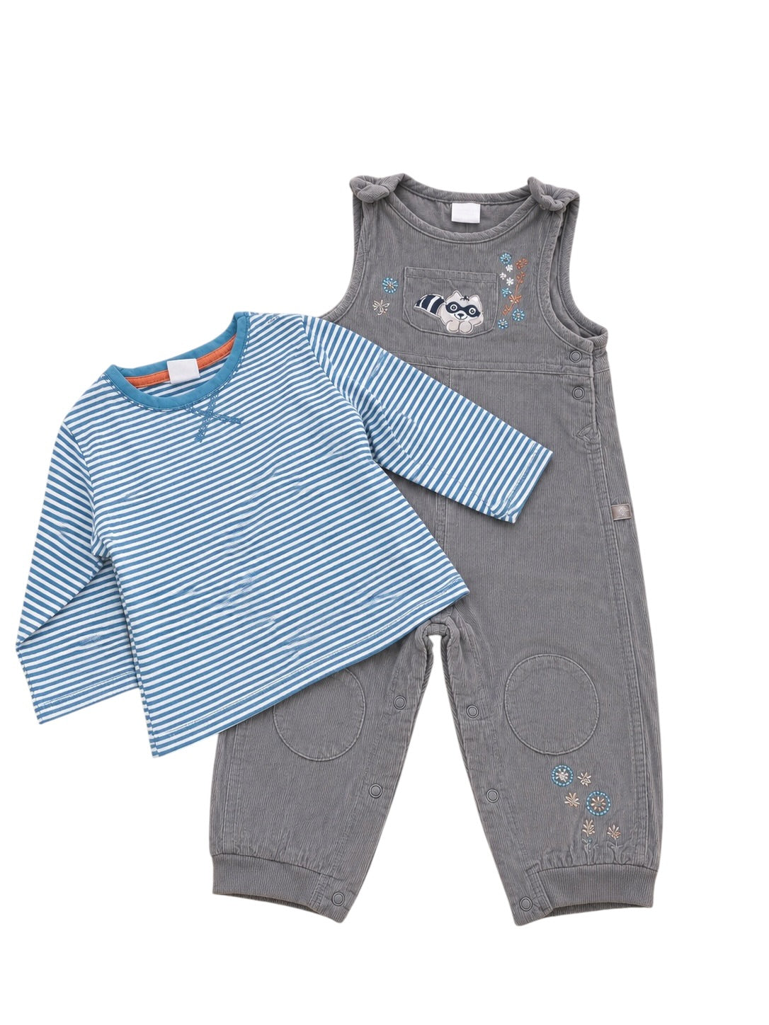 Little Raccoon Latzhosen Set