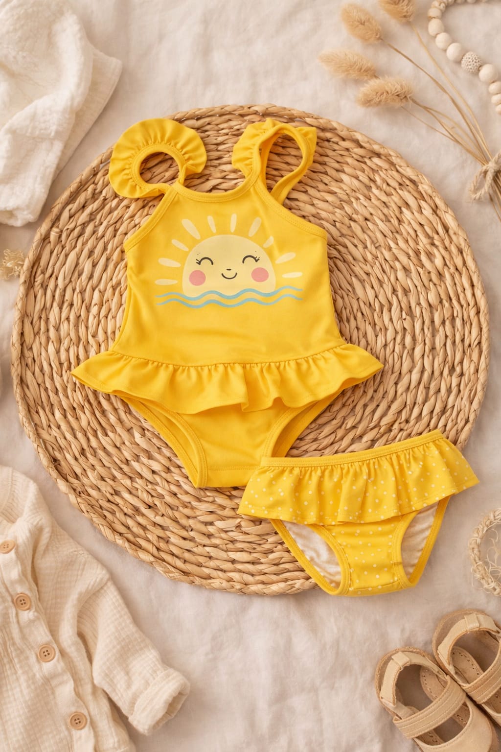 Enchanting Baby Bath Set with Sun Motif – Playful & Summery