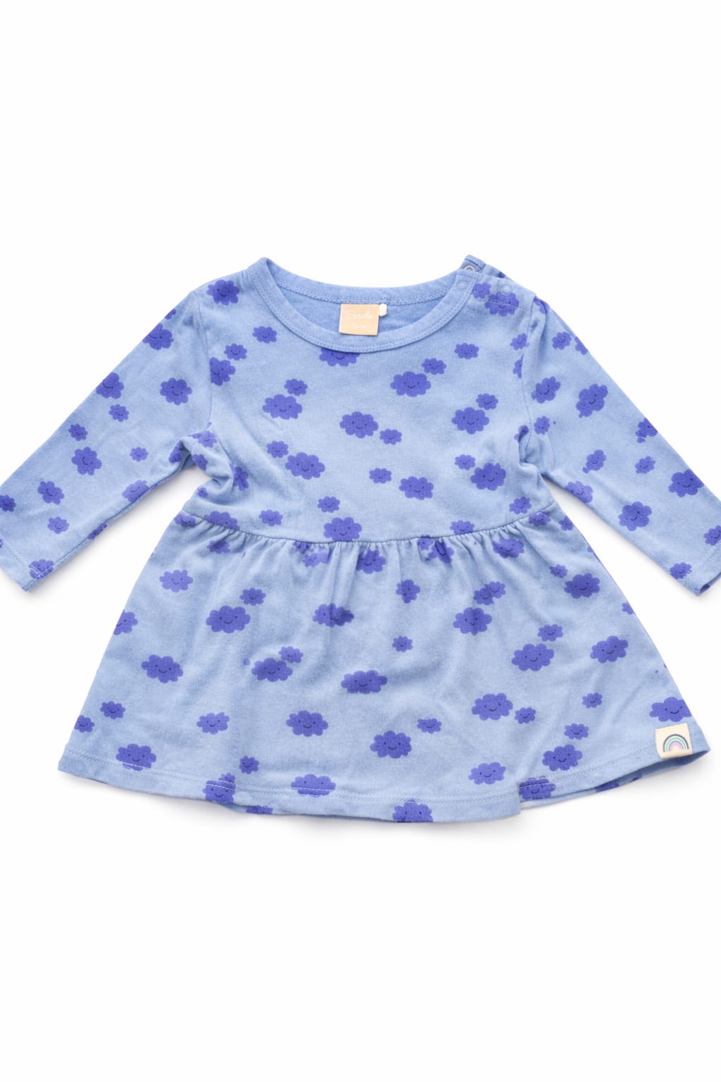 Baby dress with cloud print