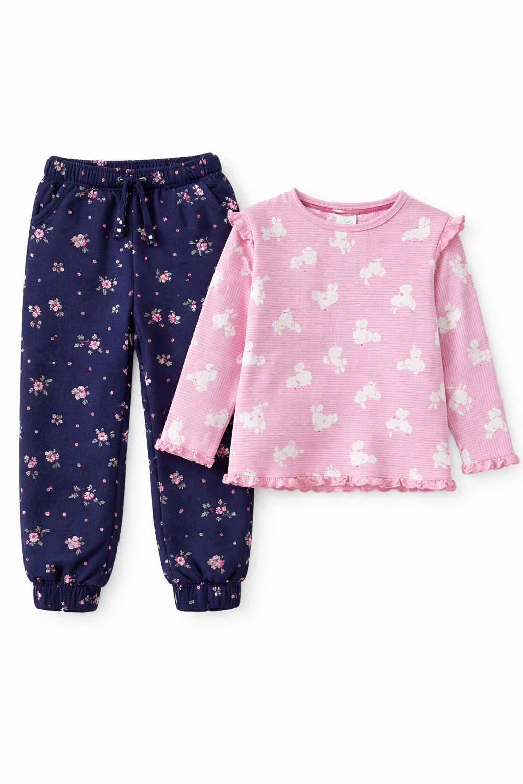 2-teiliges Mädchen Outfit Hose & Langarmshirt