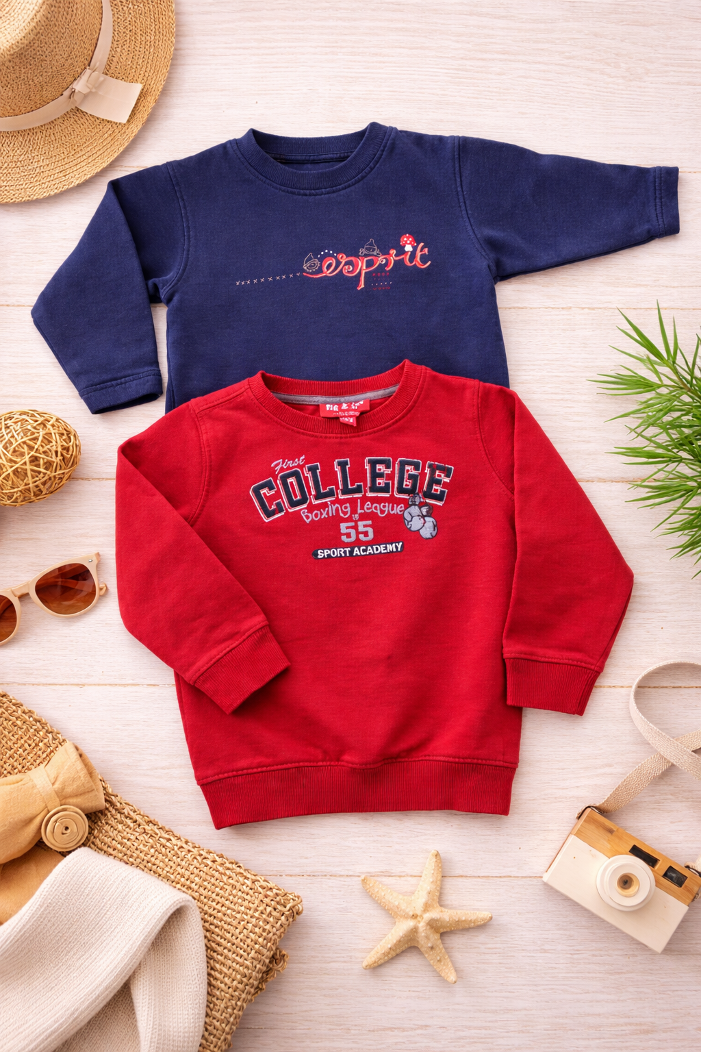 2er Set Pullover Junge – Esprit – Rot & Blau