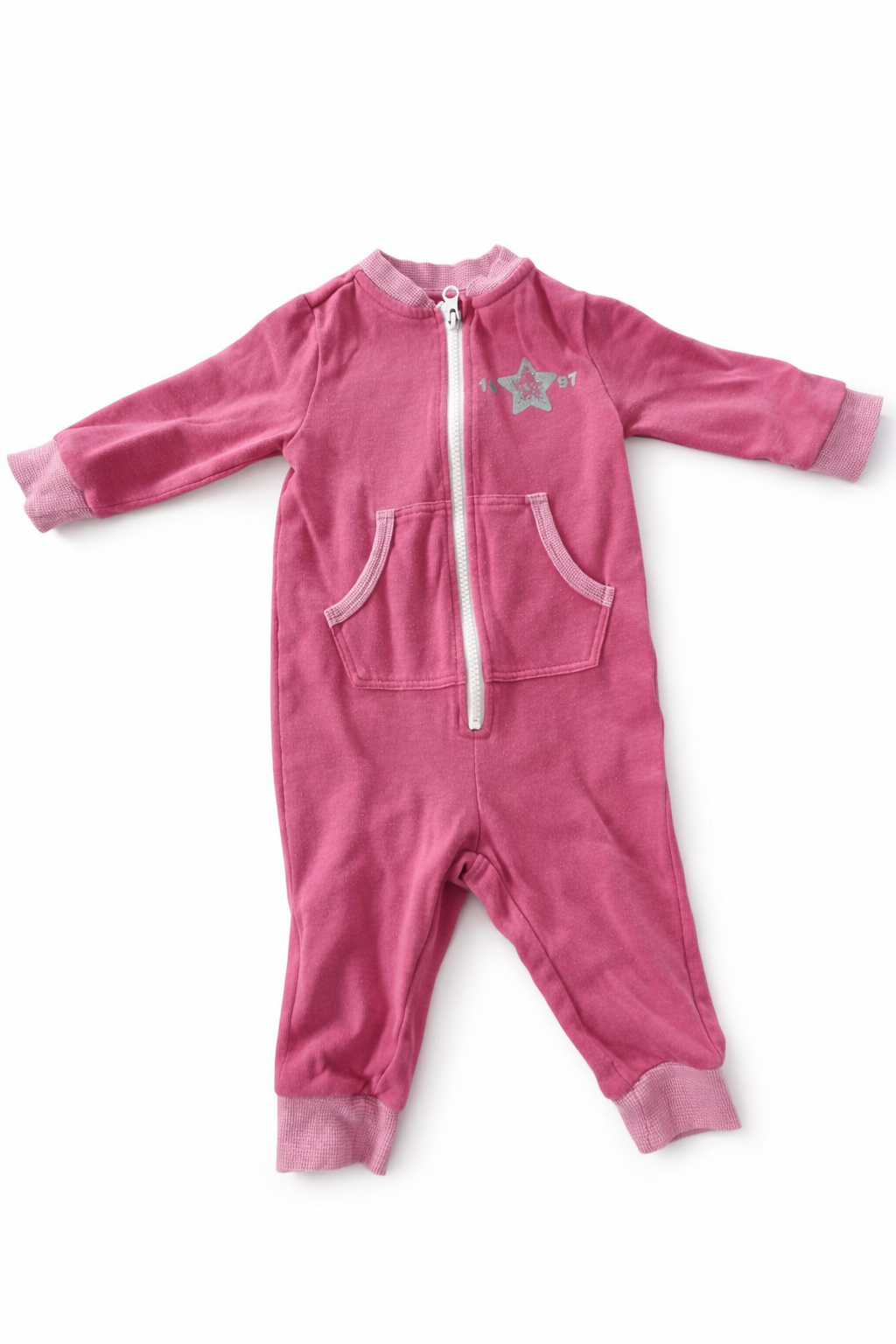 Grenouillère bébé douce – Rose