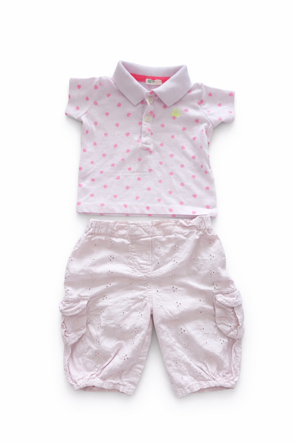2-teiliges Sommer Set mit Herzmuster