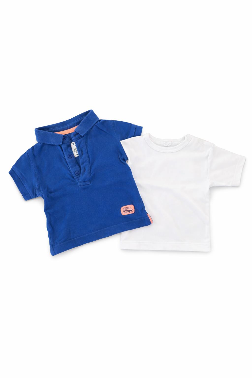 2er Set Baby Shirts – Blau & Weiss Basic Look