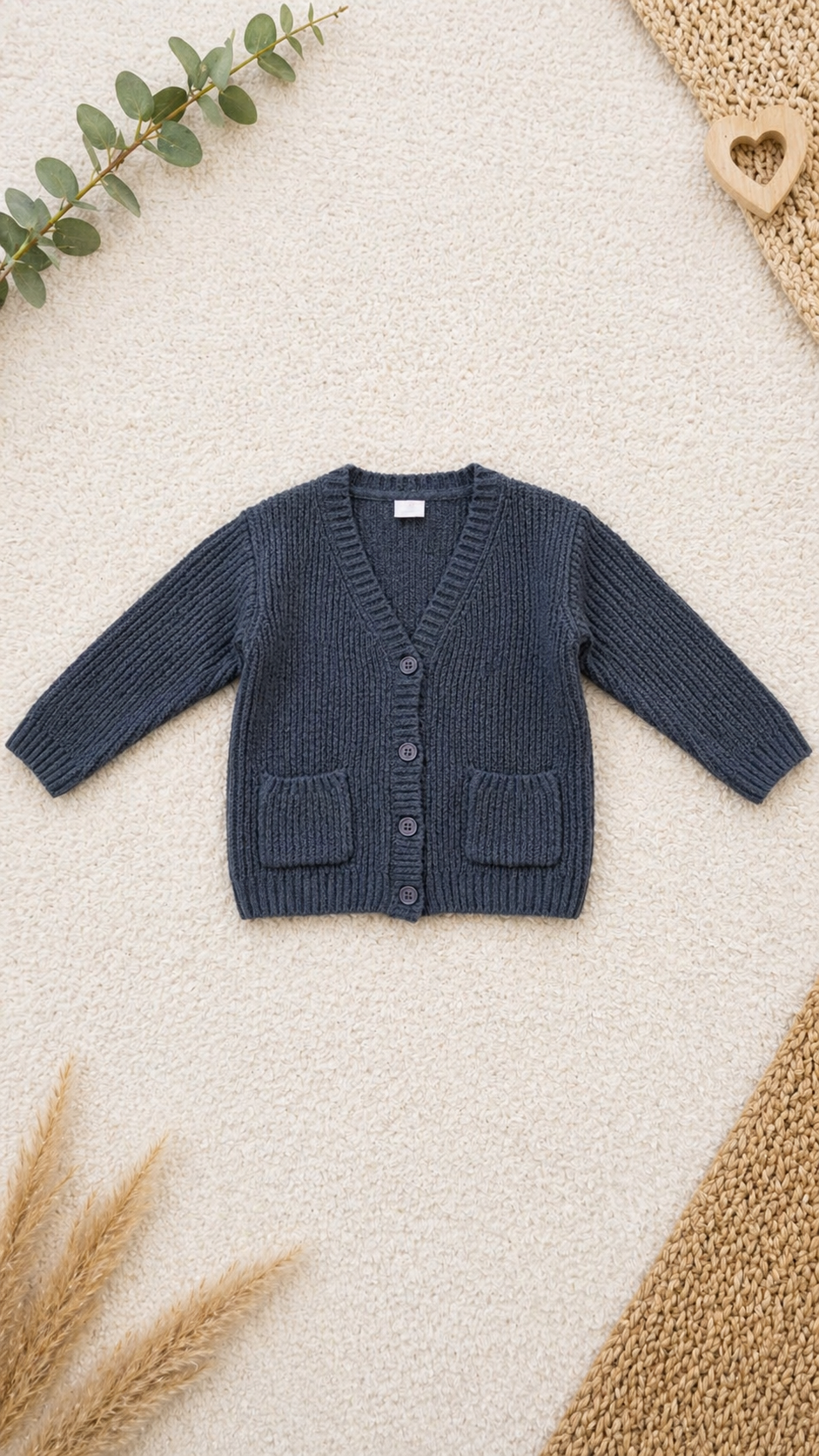 Strickjacke Dunkelgrau