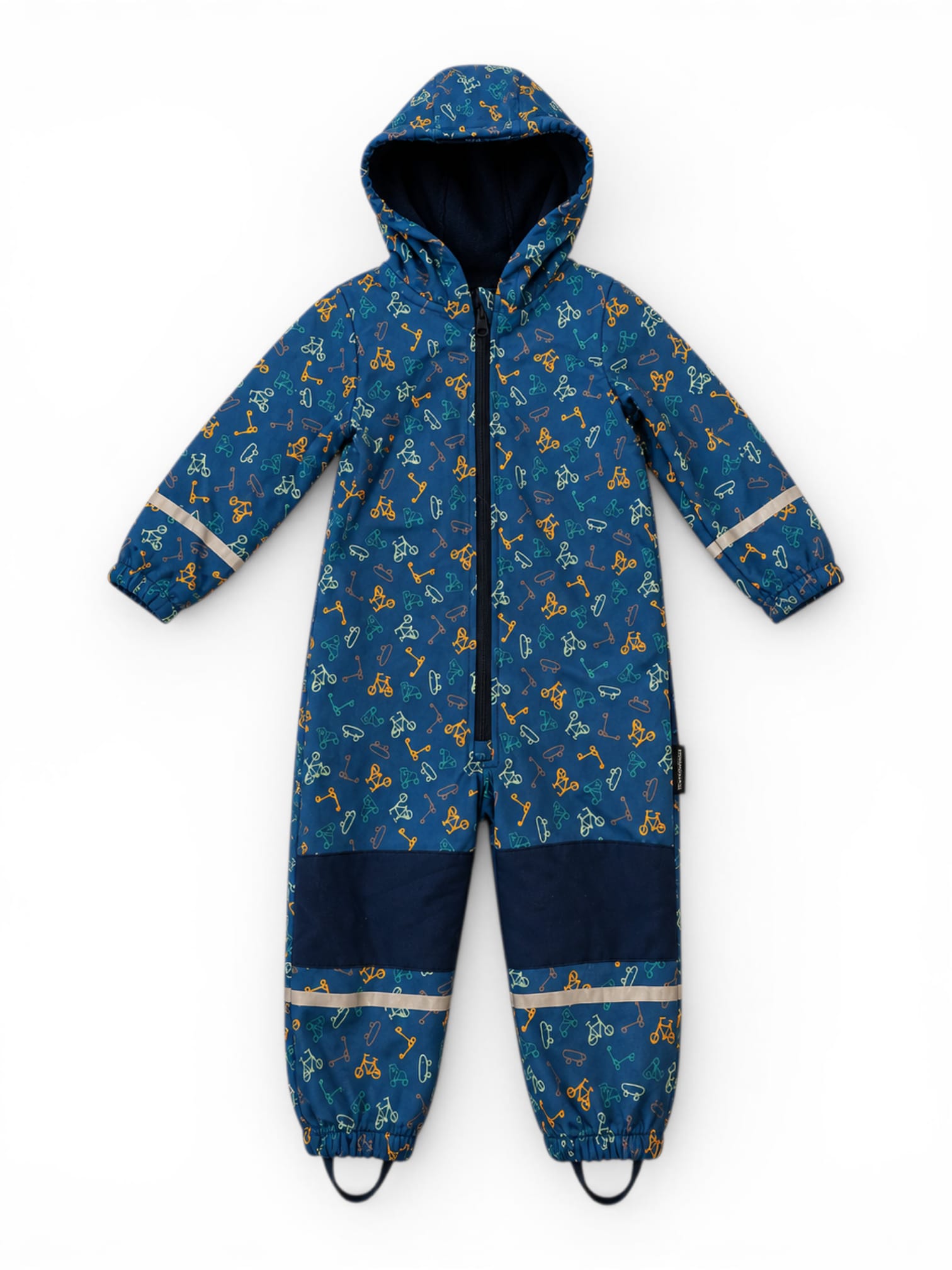 Kinder Regenanzug / Outdoor Overall Blau mit Muster