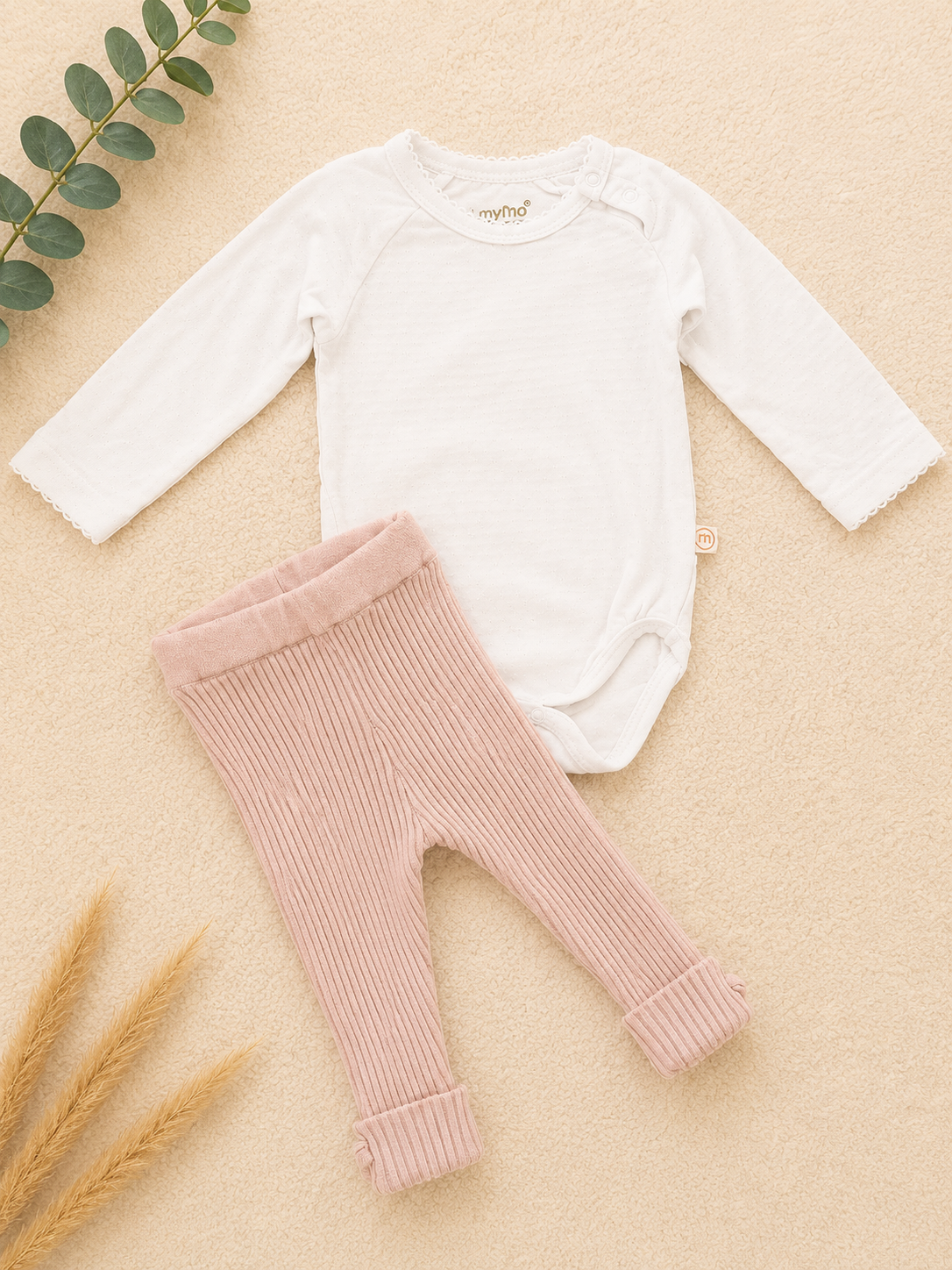 Baby Body & Rippleggings Set Rosa – myMo