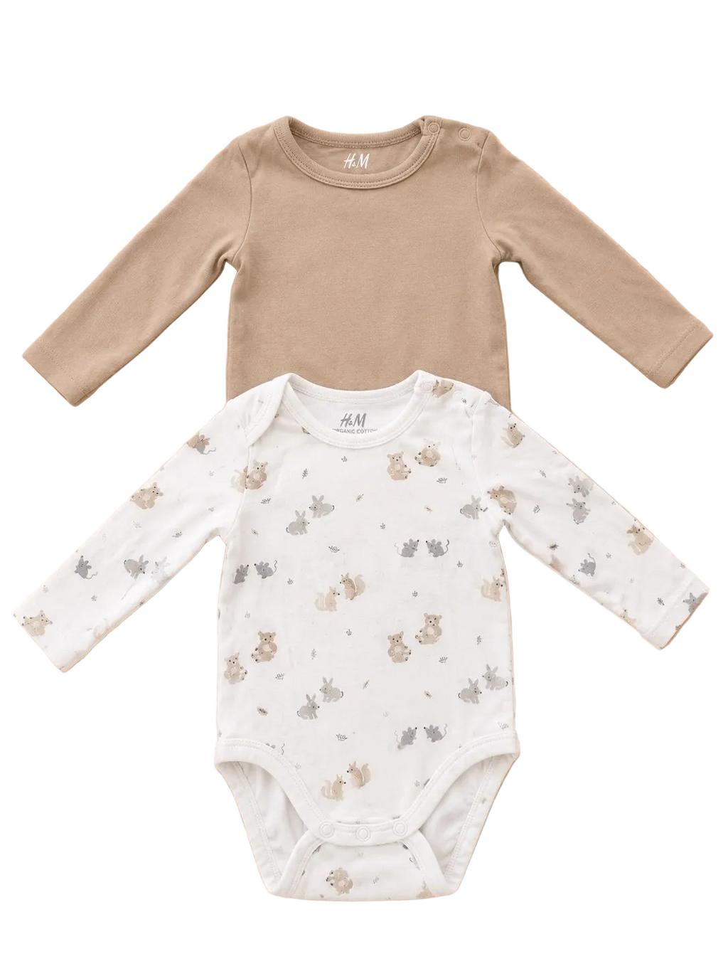 H&M 2er Set Babybodys Tiere