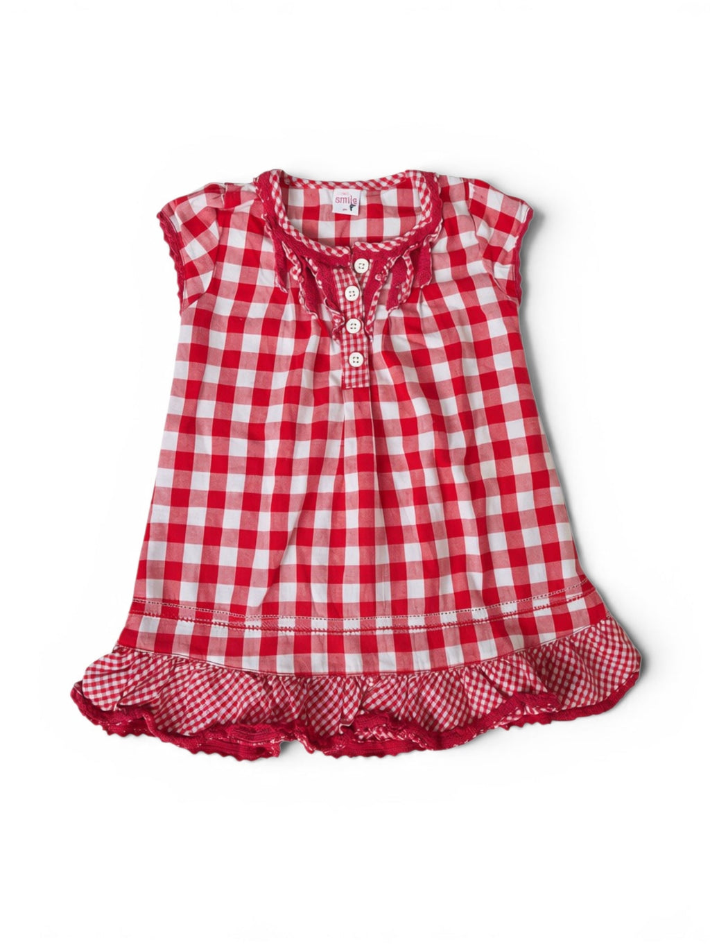 Smile Kleid Rot Rüschen