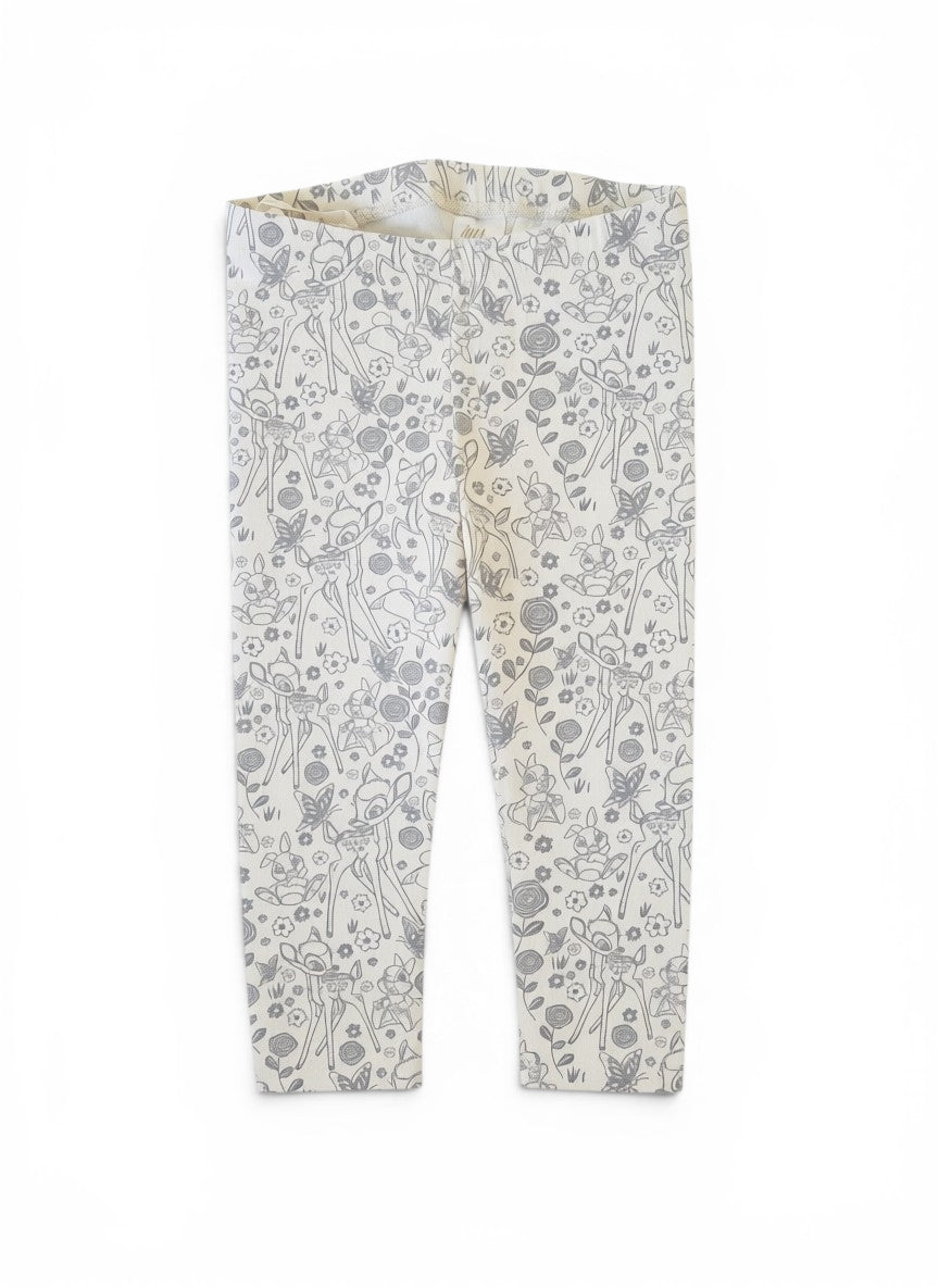 Disney H&M Leggings Creme Bambi-Allover