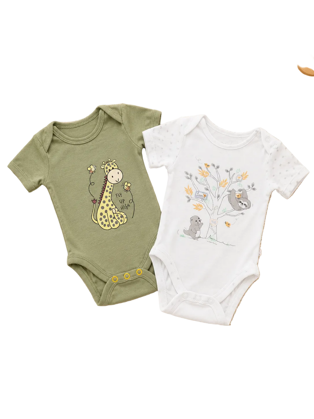 2er Set Babybodys mit Tiermotiven