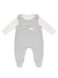 Baby Strampler Grau mit Bärenmotiv
