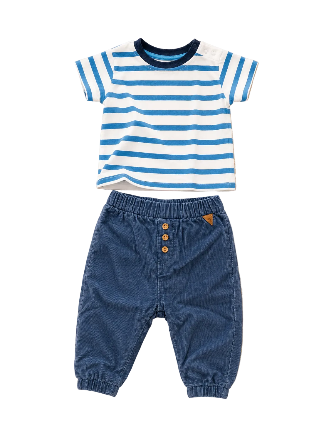 Baby Set Blau mit Streifen, Hose H&M