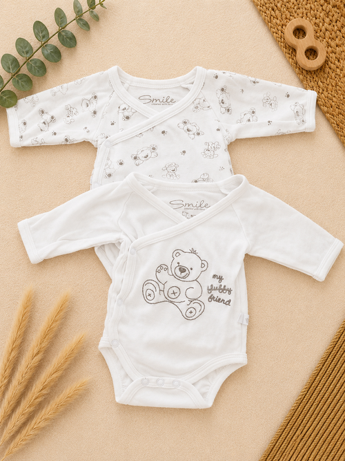 2er Set Wickelbodys Teddy