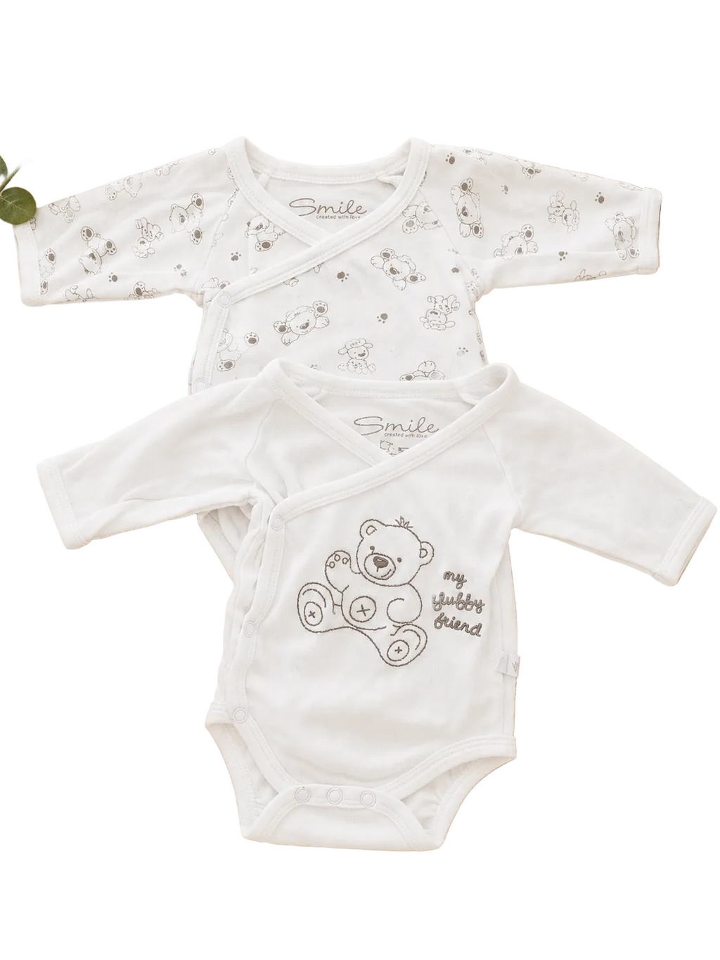 2er Set Wickelbodys Teddy