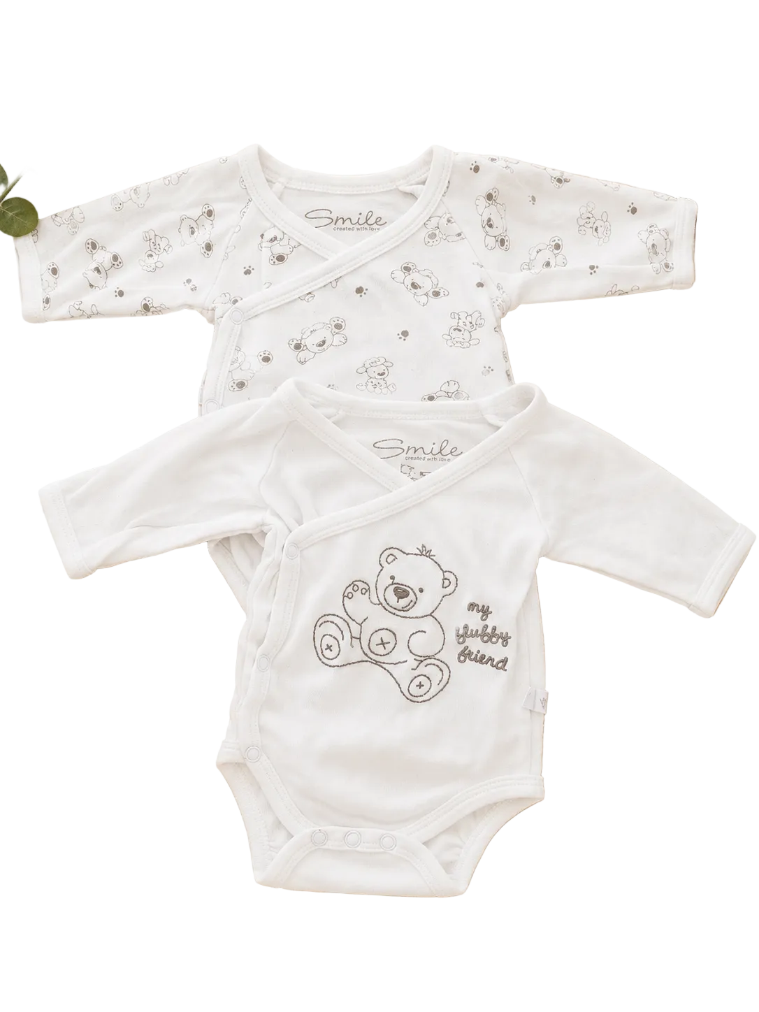 2er Set Wickelbodys Teddy