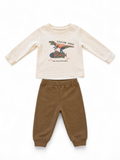 2-teiliges Baby Set – Sailor Dino Langarmshirt & Khaki Hose