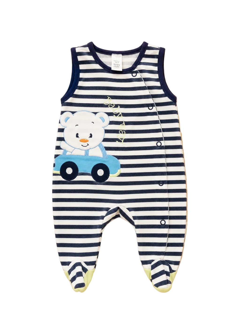 Baby Strampler Dunkelblau mit Bärenmotiv C&A
