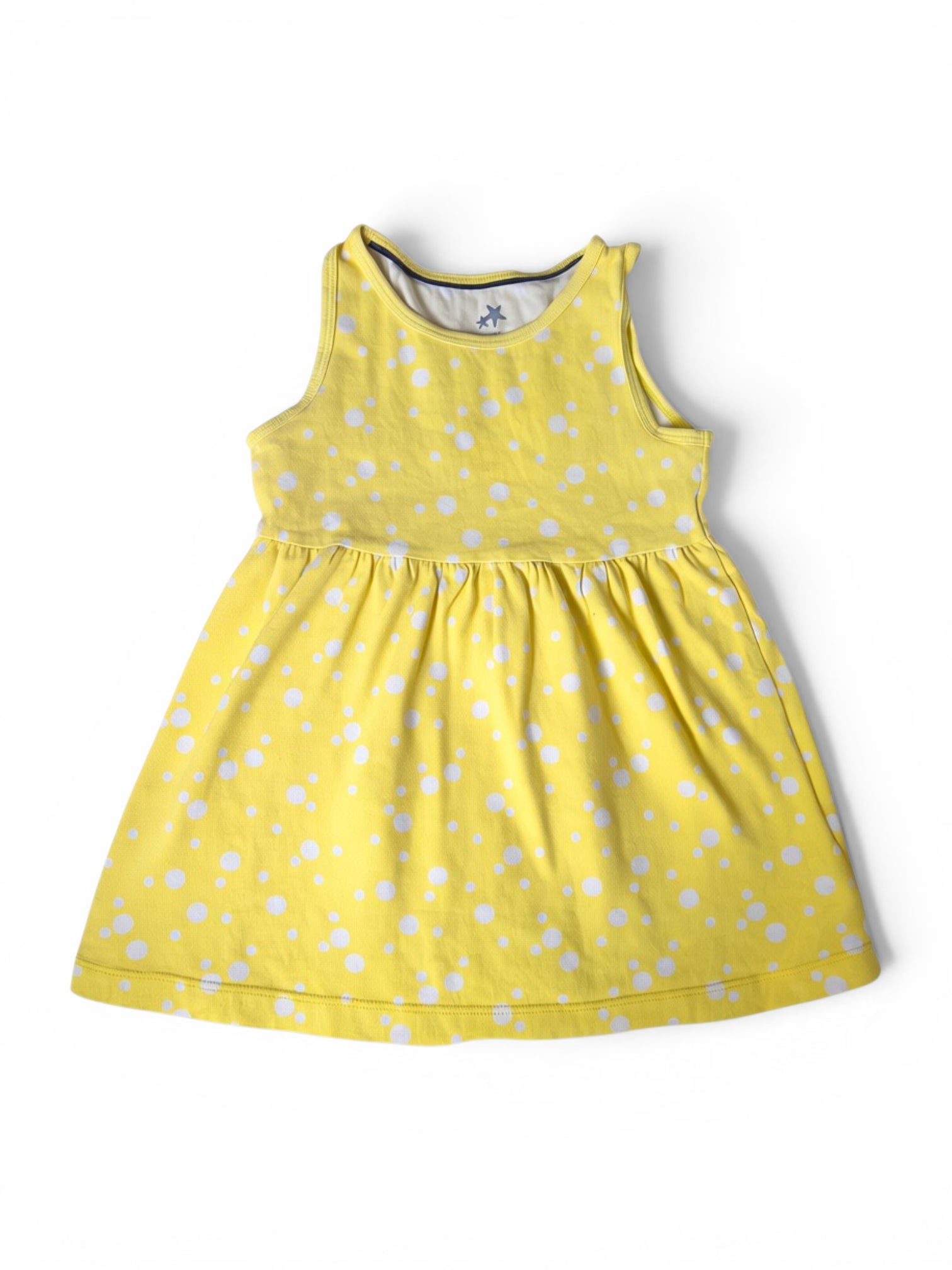 Kleid Gelb Punkte-Allover