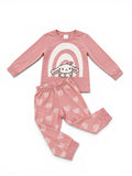 Set Pink Hase Regenbogen Pyjama