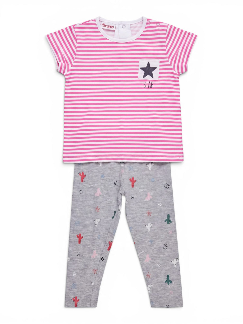 Brums Set Pink Gestreift