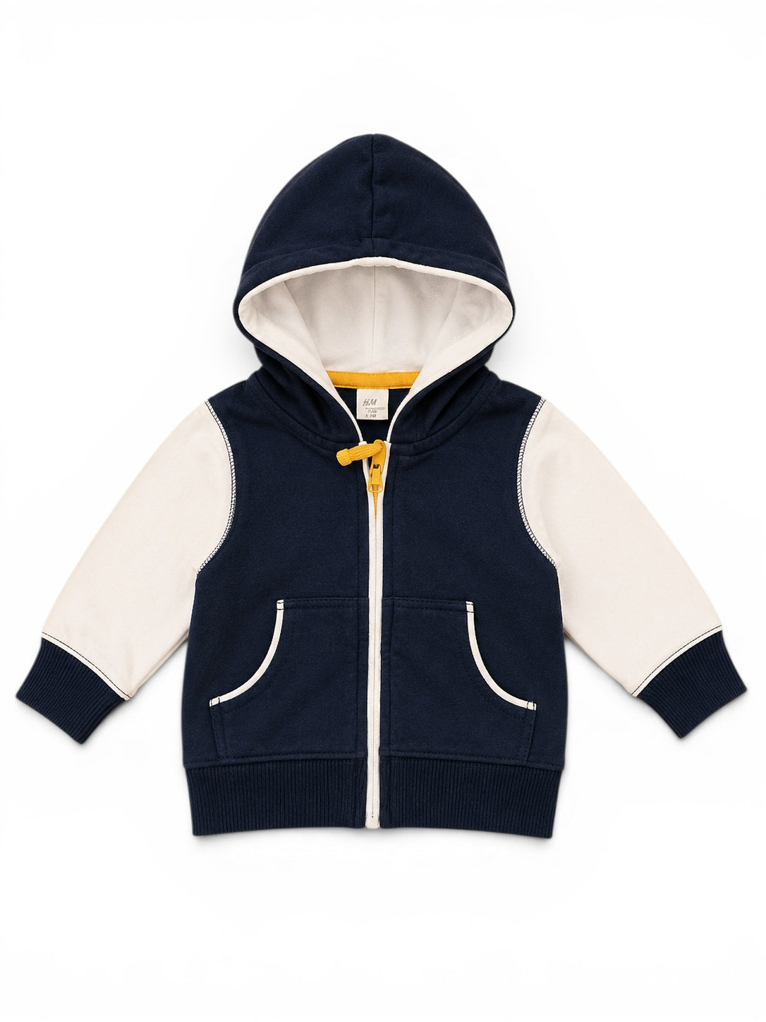 H&M Sweatjacke Navy & Creme