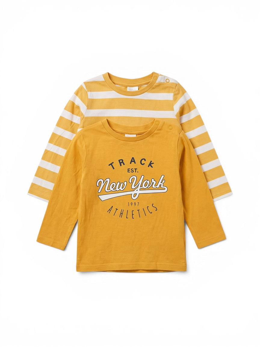 H&M 2er-Pack Shirts Gelb
