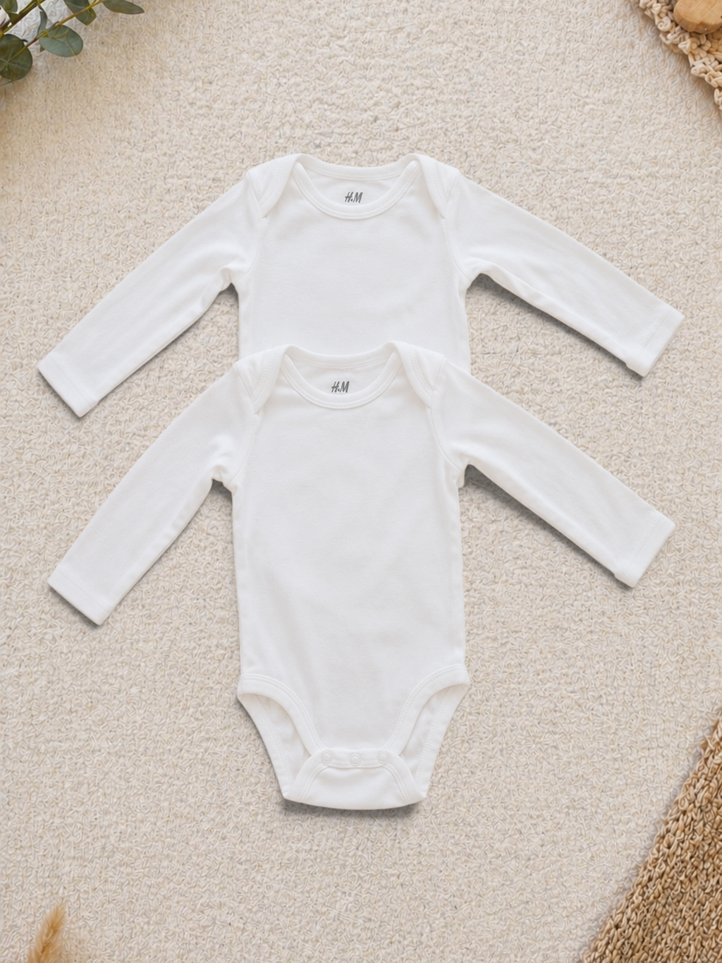 H&M 2er-Pack Body Weiss