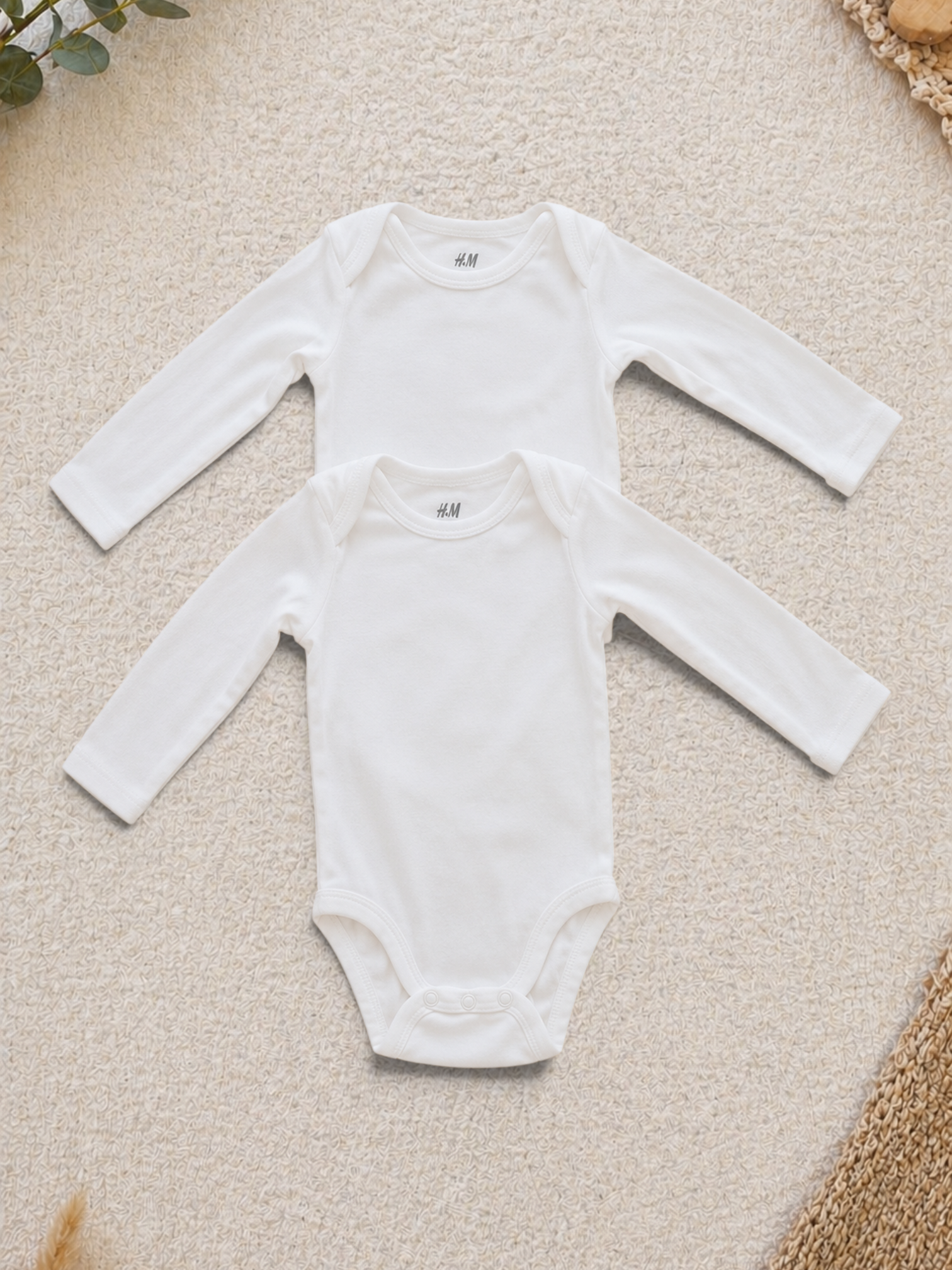 H&M 2er-Pack Body Weiss