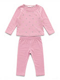 Set Langarmshirt & Leggings Rosa