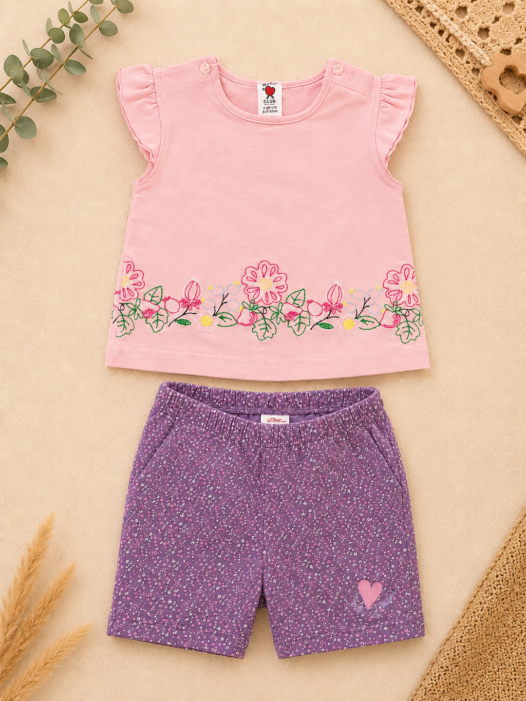Set T-Shirt & Shorts Blumen C&A/s. Oliver