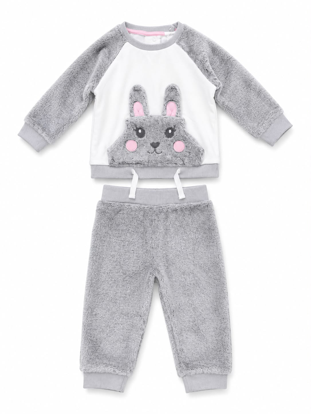 Set Sweatshirt & Hose Grau Hase Plüsch