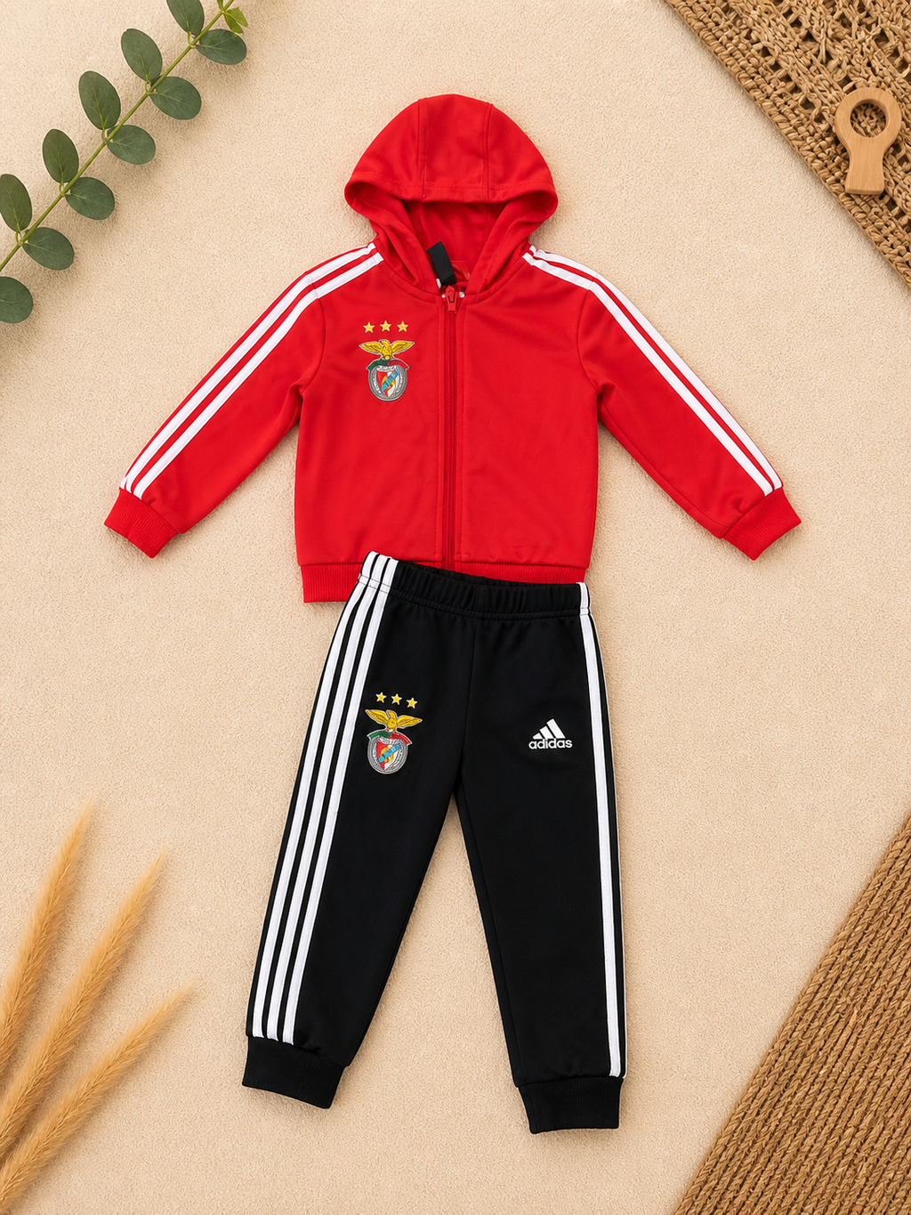 Baby-Trainingsanzug Adidas x SL Benfica Rot/Schwarz