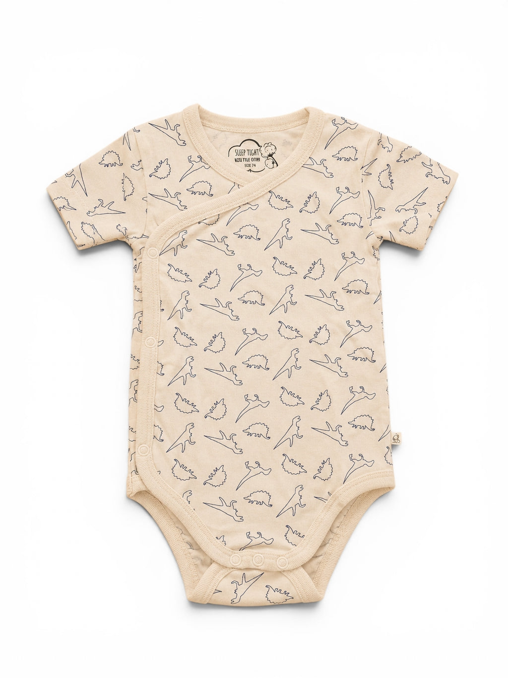 Baby-Kurzarm-Wickelbody Dino Sleep Tights