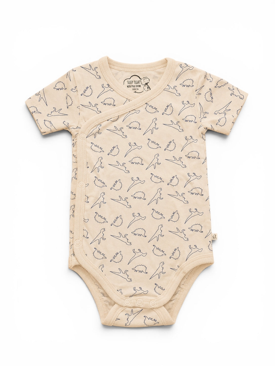 Baby-Kurzarm-Wickelbody Dino Sleep Tights