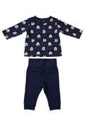 Baby-Set Mickey Mouse Allover Navy Langarmshirt & Jeans H&M