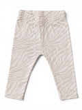 Leggings Creme-Weiss Zebra-Print