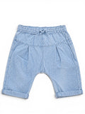 Denim-Shorts Hellblau Ditsy-Print
