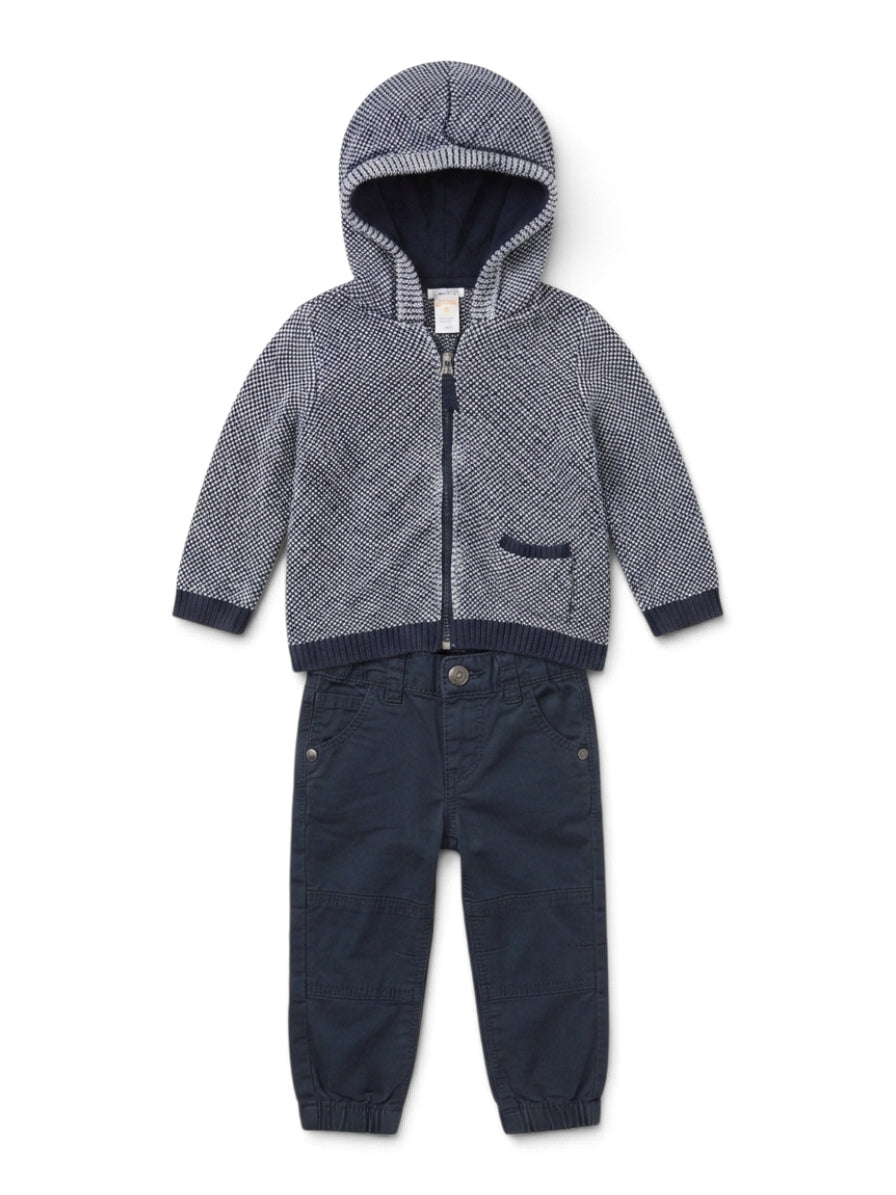 Set Strickjacke Hose Navy Fagottino & Co.