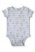 Fagottino Baby-Body Weiss Tier-Print Kurzarm